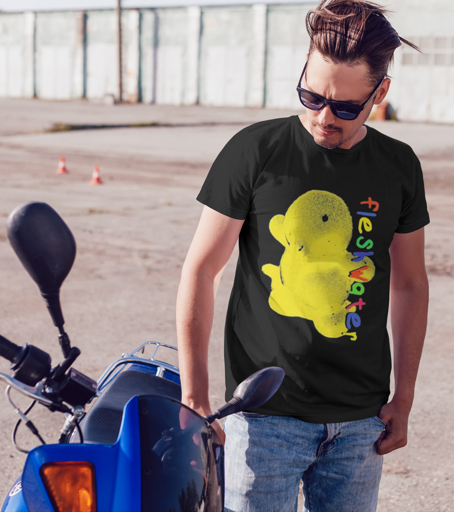 Fleshwater Colorful Text Yellow Ducky T-Shirt