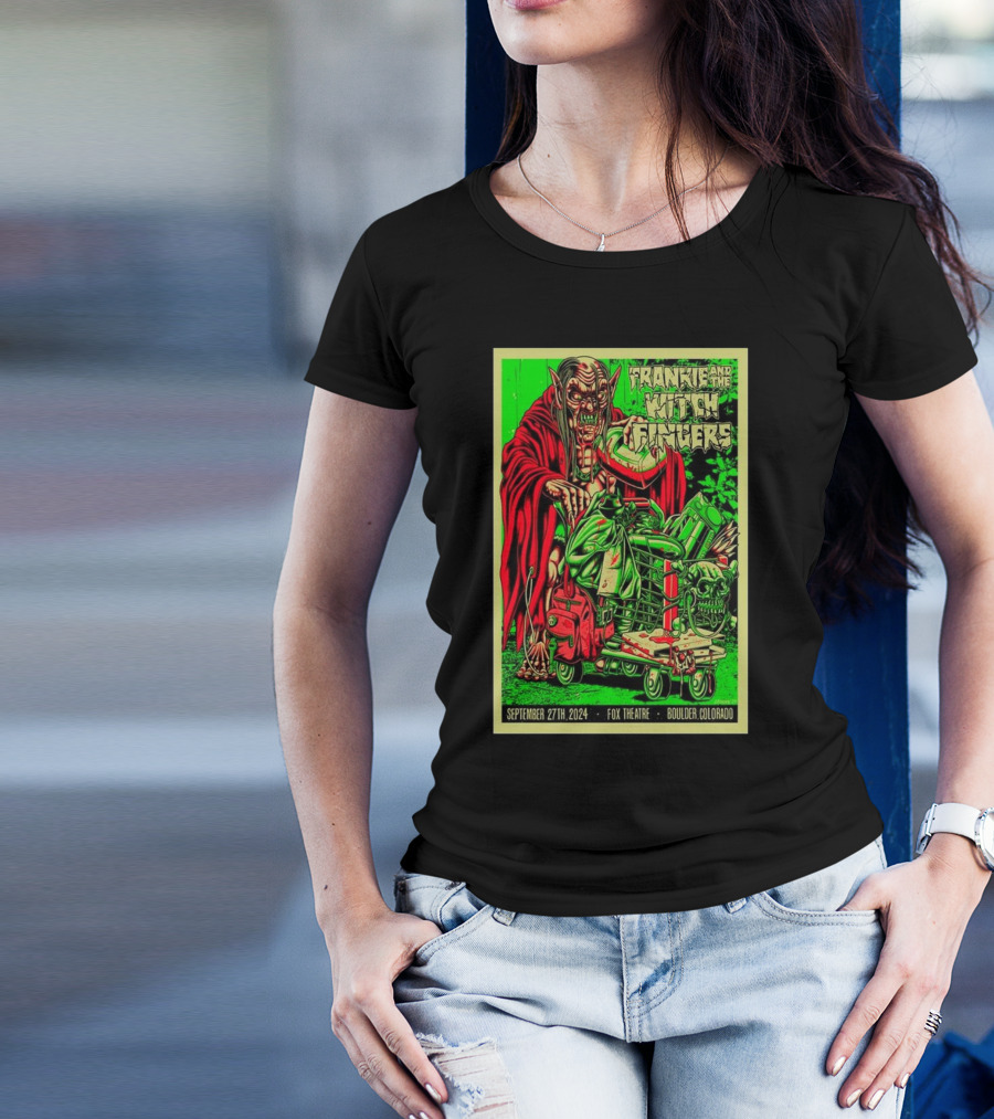 Frankie And The Witch Fingers Tour Vampire Monster Art Fox Theatre Boulder CO Sep 27 T-Shirt