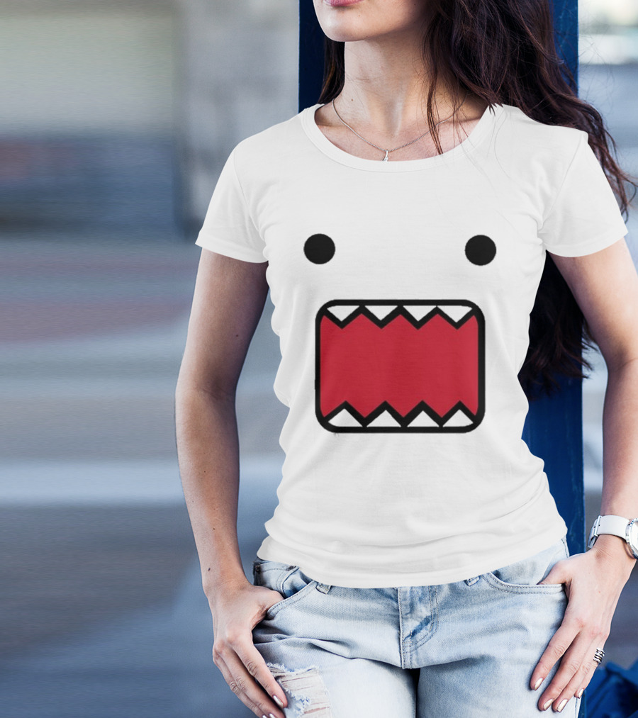 Mamono World Nostalgia Domo Kun Face T-Shirt