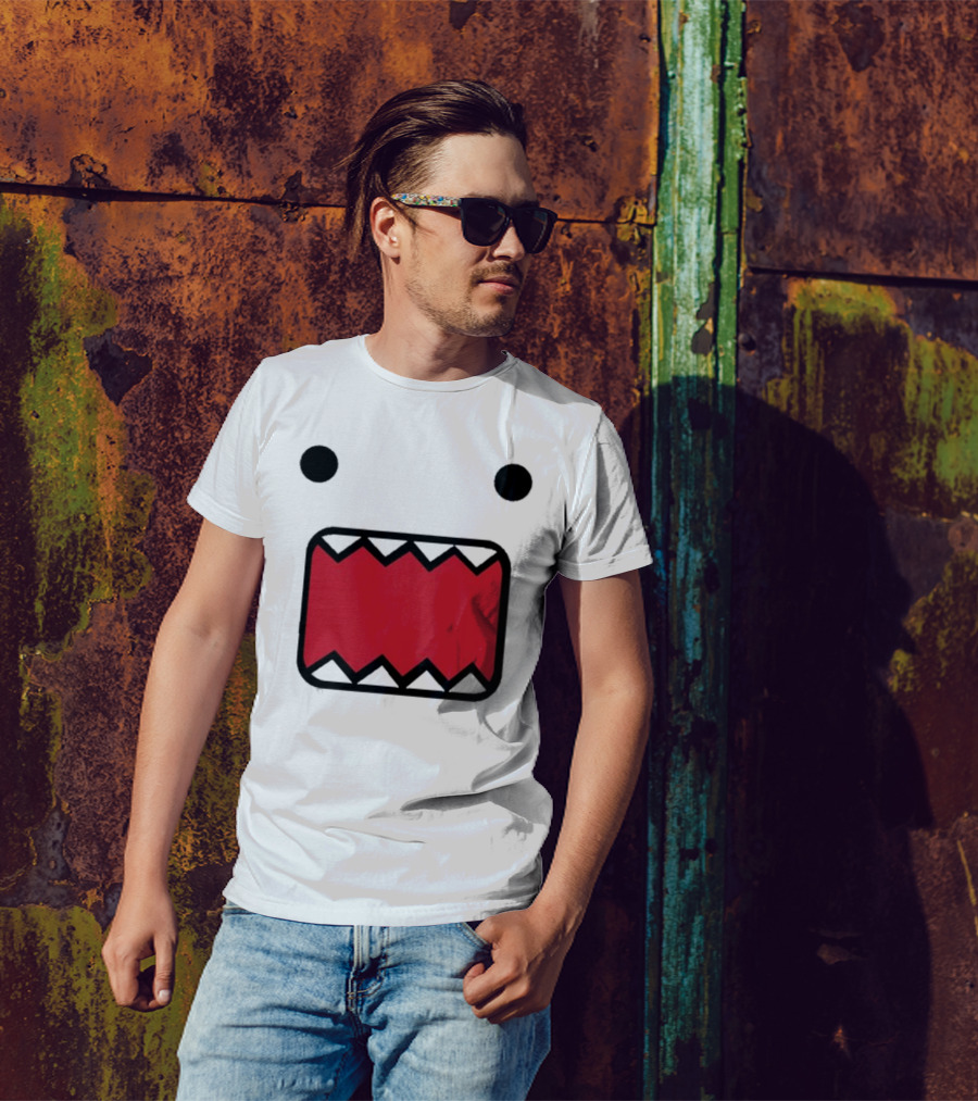 Mamono World Nostalgia Domo Kun Face T-Shirt