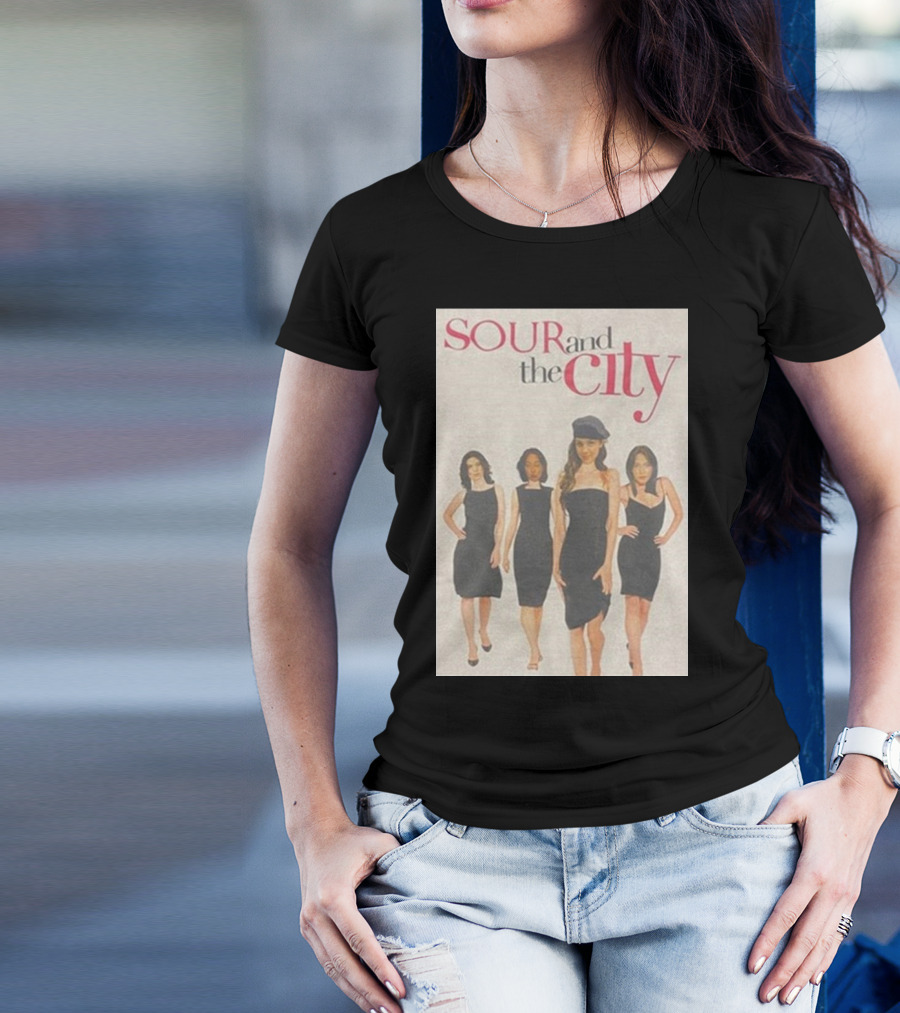 SOUR And The City Olivia Rodrigo Black Dress Quartet T-Shirt