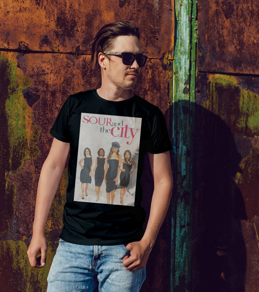SOUR And The City Olivia Rodrigo Black Dress Quartet T-Shirt