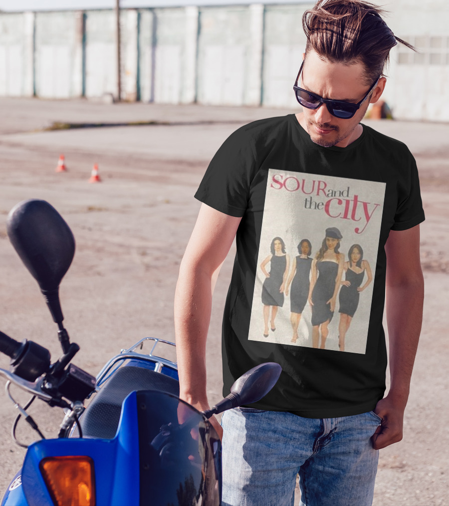 SOUR And The City Olivia Rodrigo Black Dress Quartet T-Shirt