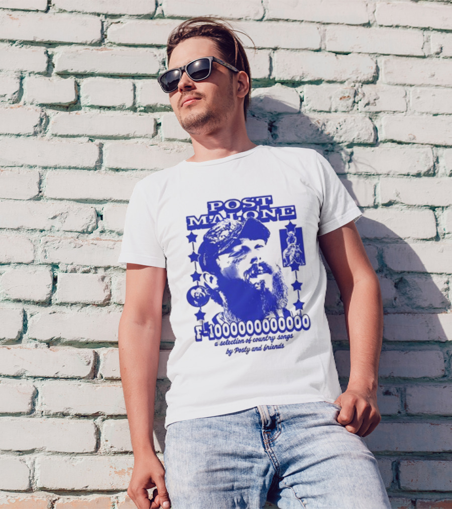 Post Malone F-1000000000000 A Selection Of Country Songs By Posty And Friends T-Shirt