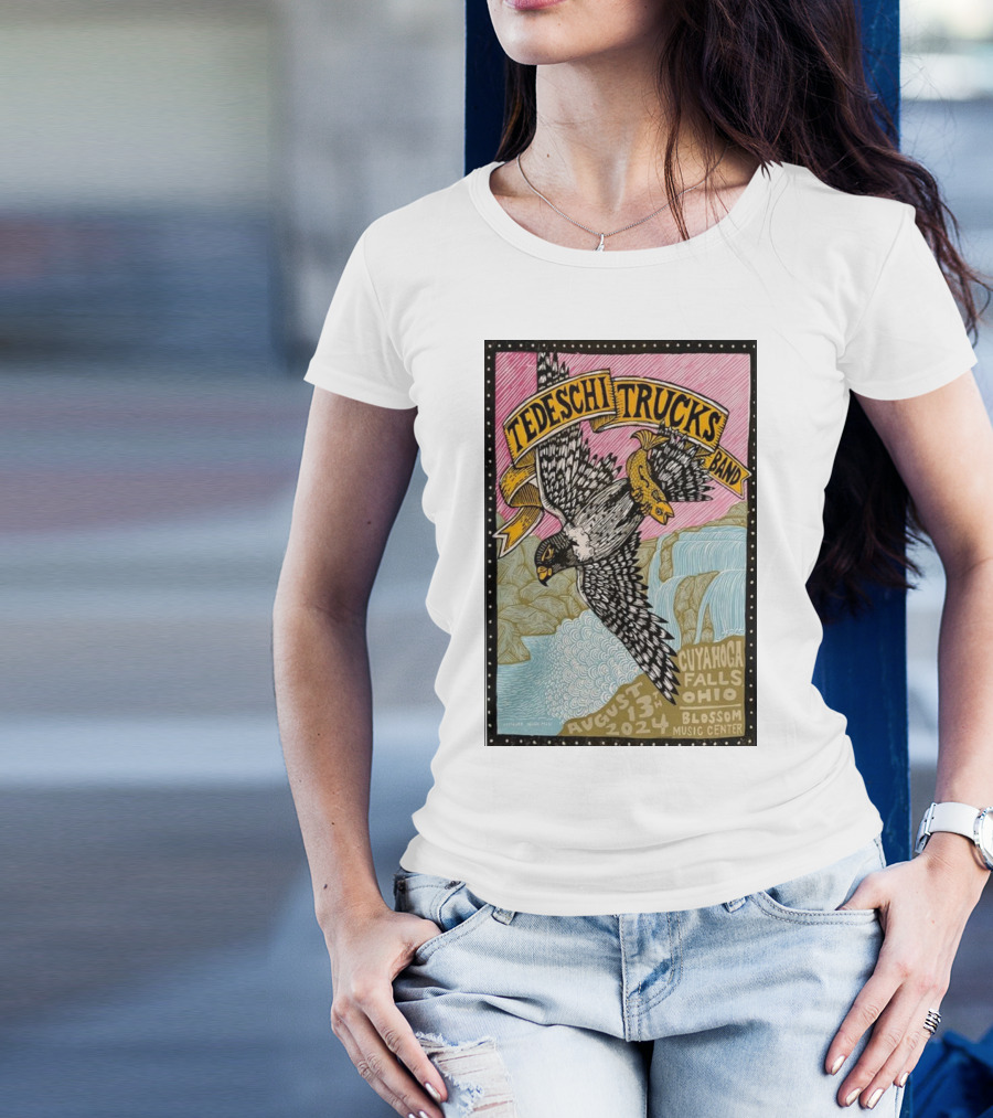 Tedeschi Trucks Band Aug 13 2024 Cuyahoga Falls OH Blossom Music Center Bird And Fish T-Shirt