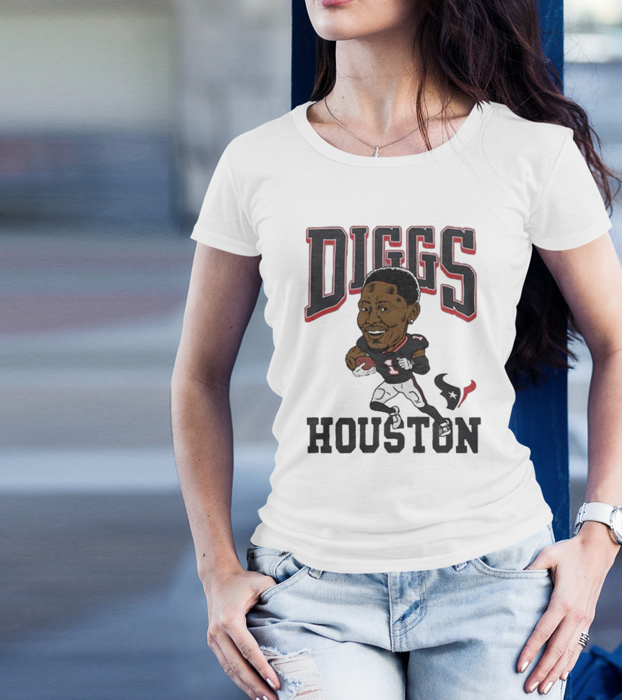 Diggs Houston Texans Football Player Caricature T-Shirt