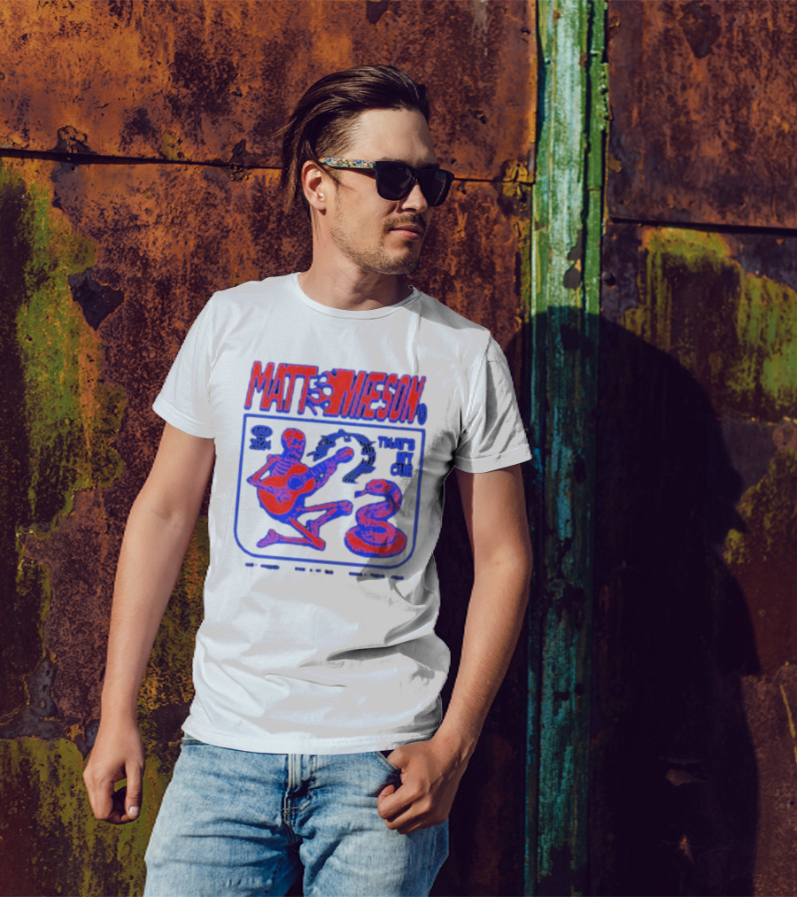 MATT MAESON That's My Cue 2024 Skeleton Playing Guitar With Snake T-Shirt