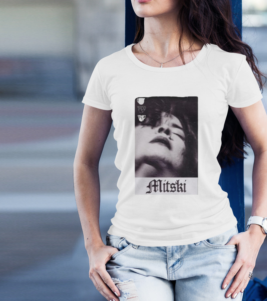 Mitski Gothic Black And White Portrait T-Shirt