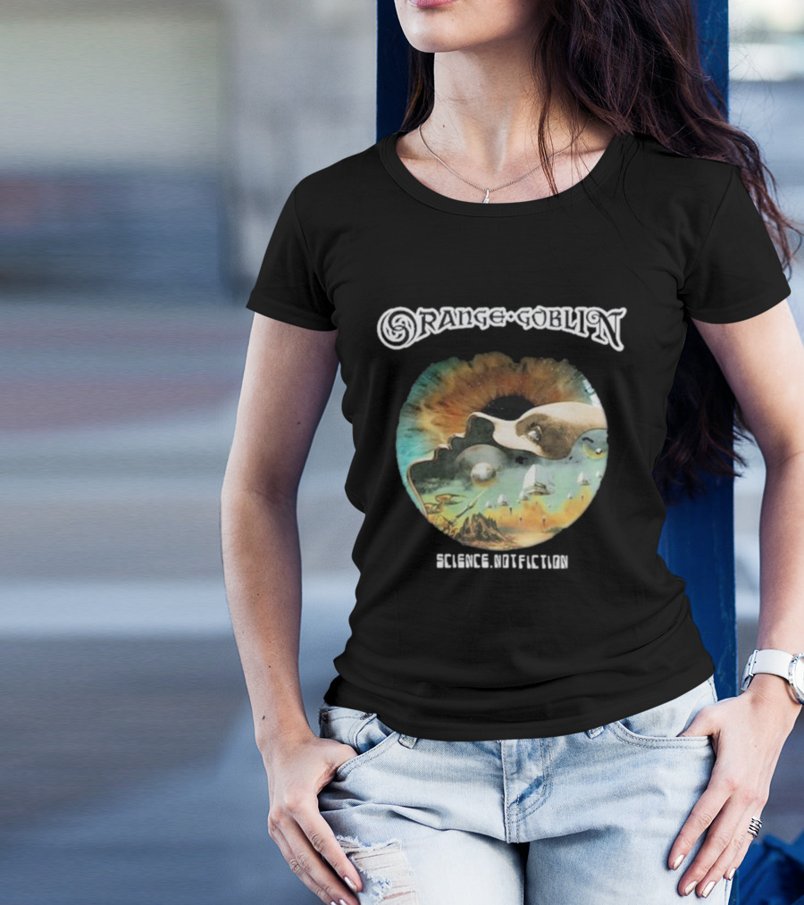 Orange Goblin Science Not Fiction Psychedelic Space Exploration T-Shirt