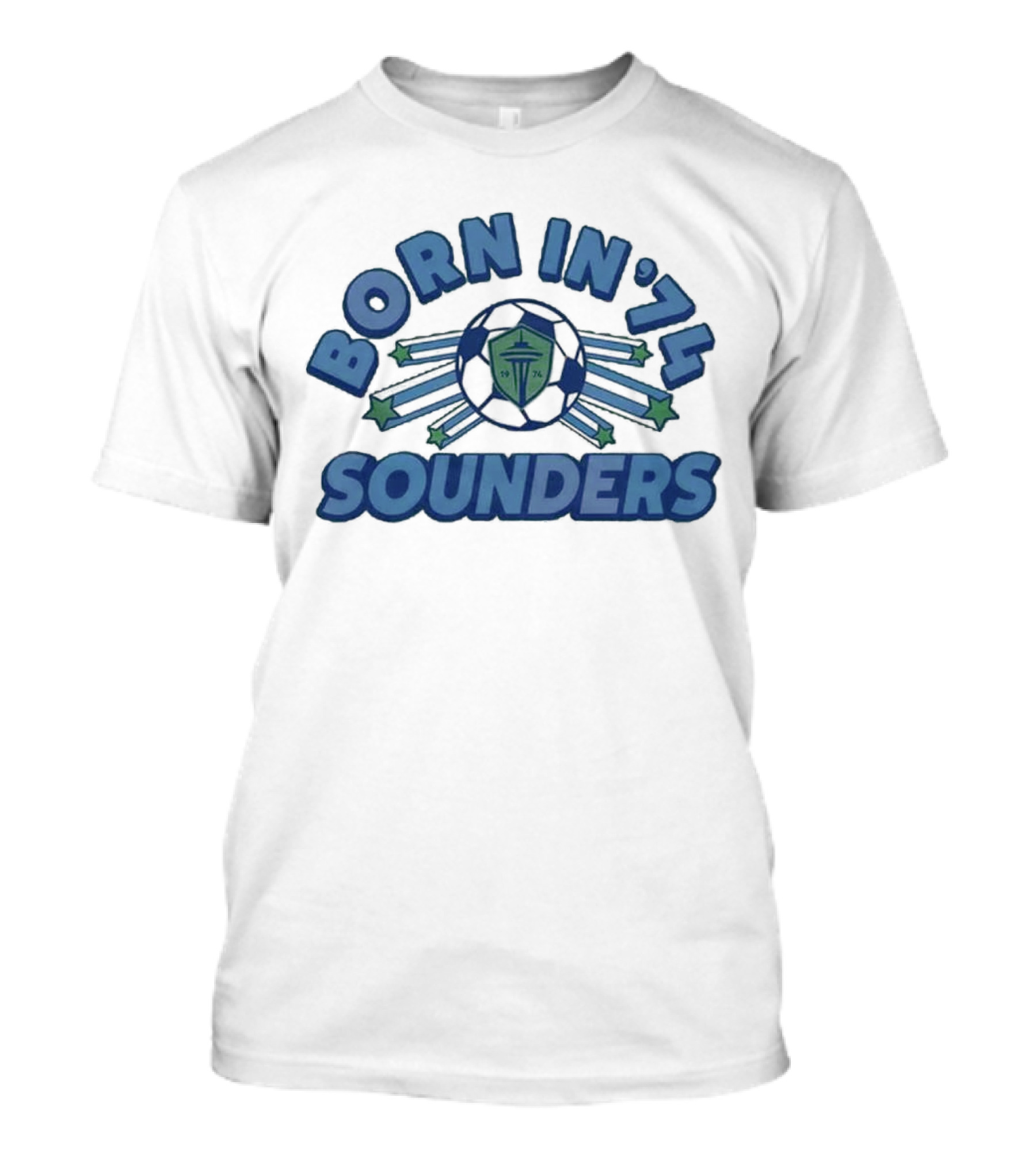 Born In '74 Seattle Sounders Soccer Legacy T-Shirt