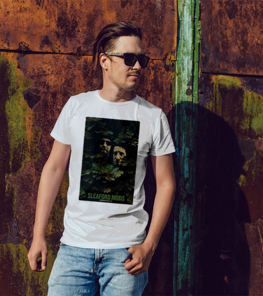 Sleaford Mods Green Man Festival 2024 Forest Faces T-Shirt