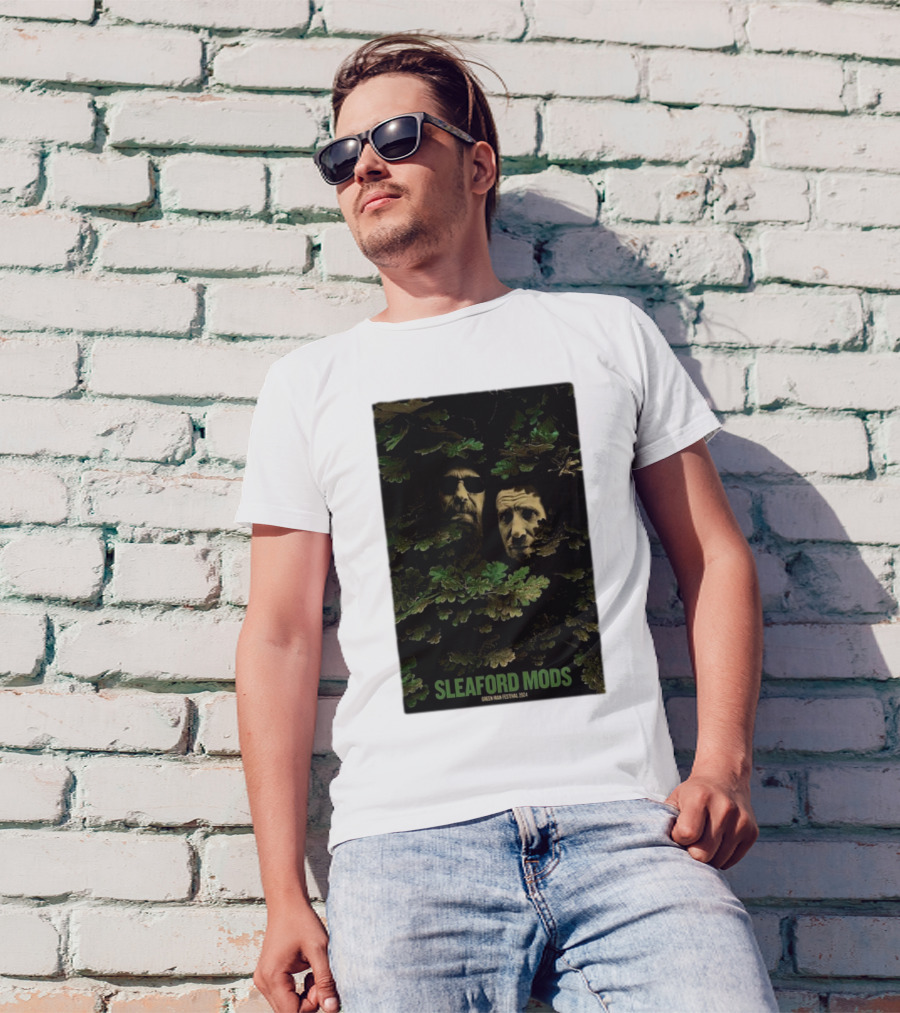 Sleaford Mods Green Man Festival 2024 Forest Faces T-Shirt
