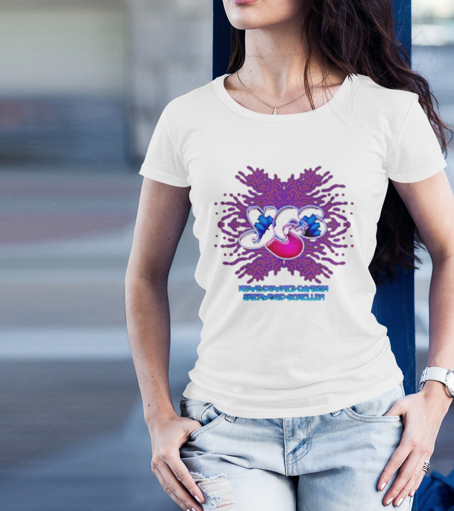 Yes 2024 Summer Tour Howe Downes Davison Sherwood Schellen T-Shirt