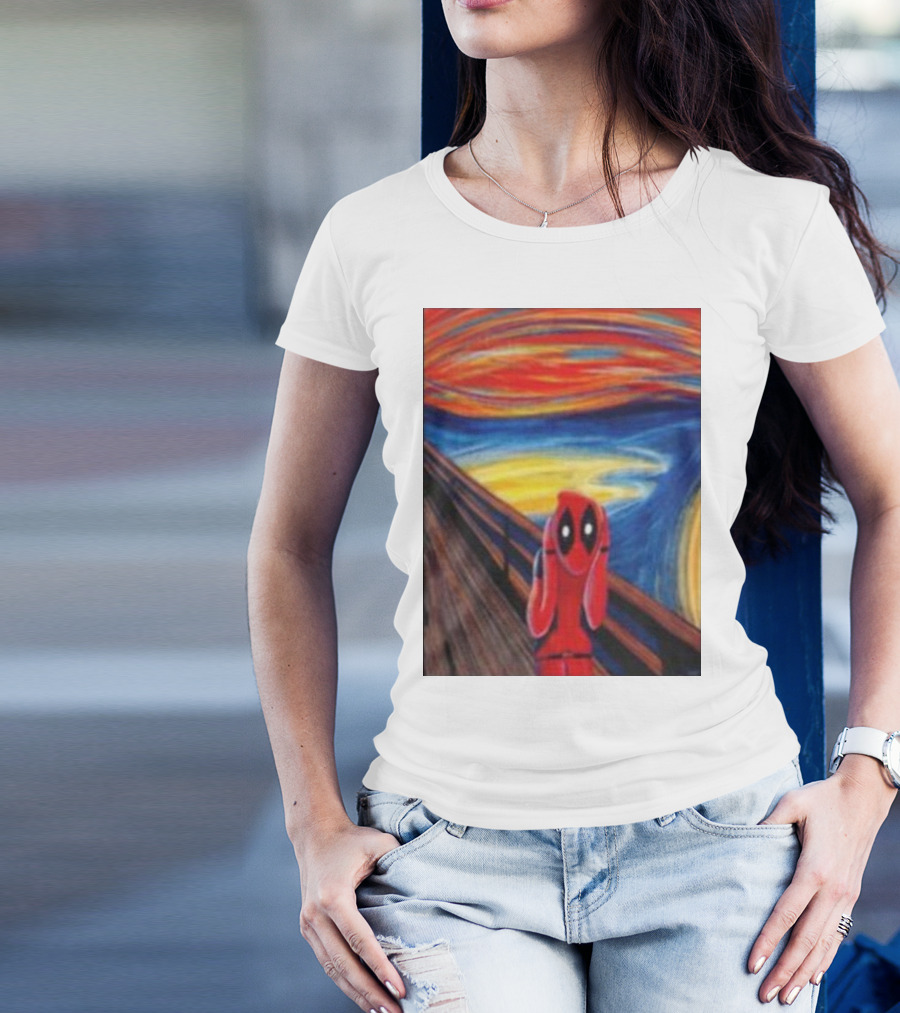 Deadpool The Scream Van Gogh Crossover T-Shirt
