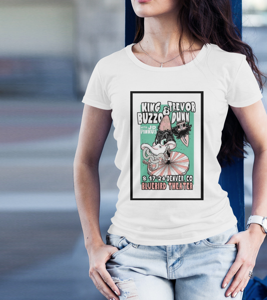 King Buzzo Trevor Dunn With JD Pinkus August 17 2024 Bluebird Theater Denver CO T-Shirt