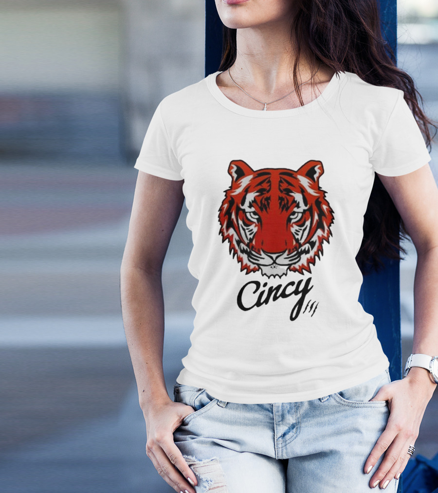 Cincinnati Bengals Cincy The Tiger Head T-Shirt