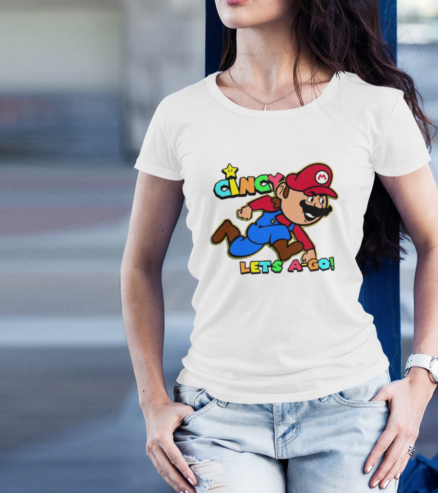 Cincy Let's A-Go Mr Mario Cincinnati T-Shirt