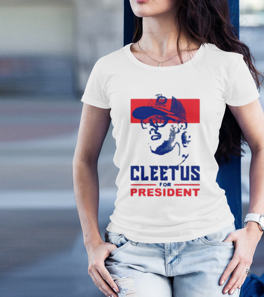 Cleetus For President America Red Blue Image T-Shirt