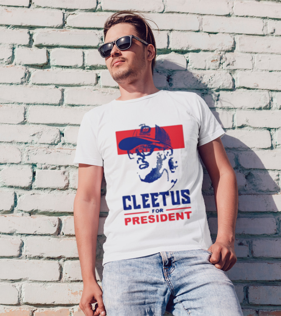 Cleetus For President America Red Blue Image T-Shirt