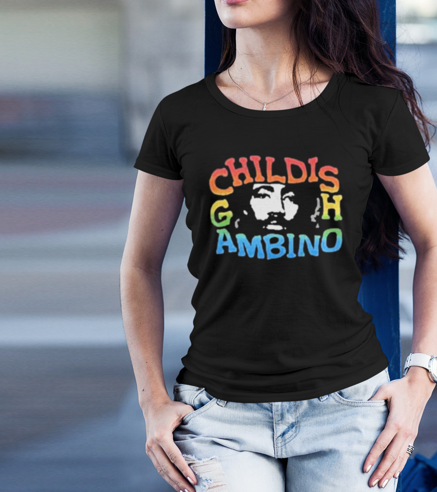 Childish Gambino Colorful Portrait The New World Tour T-Shirt