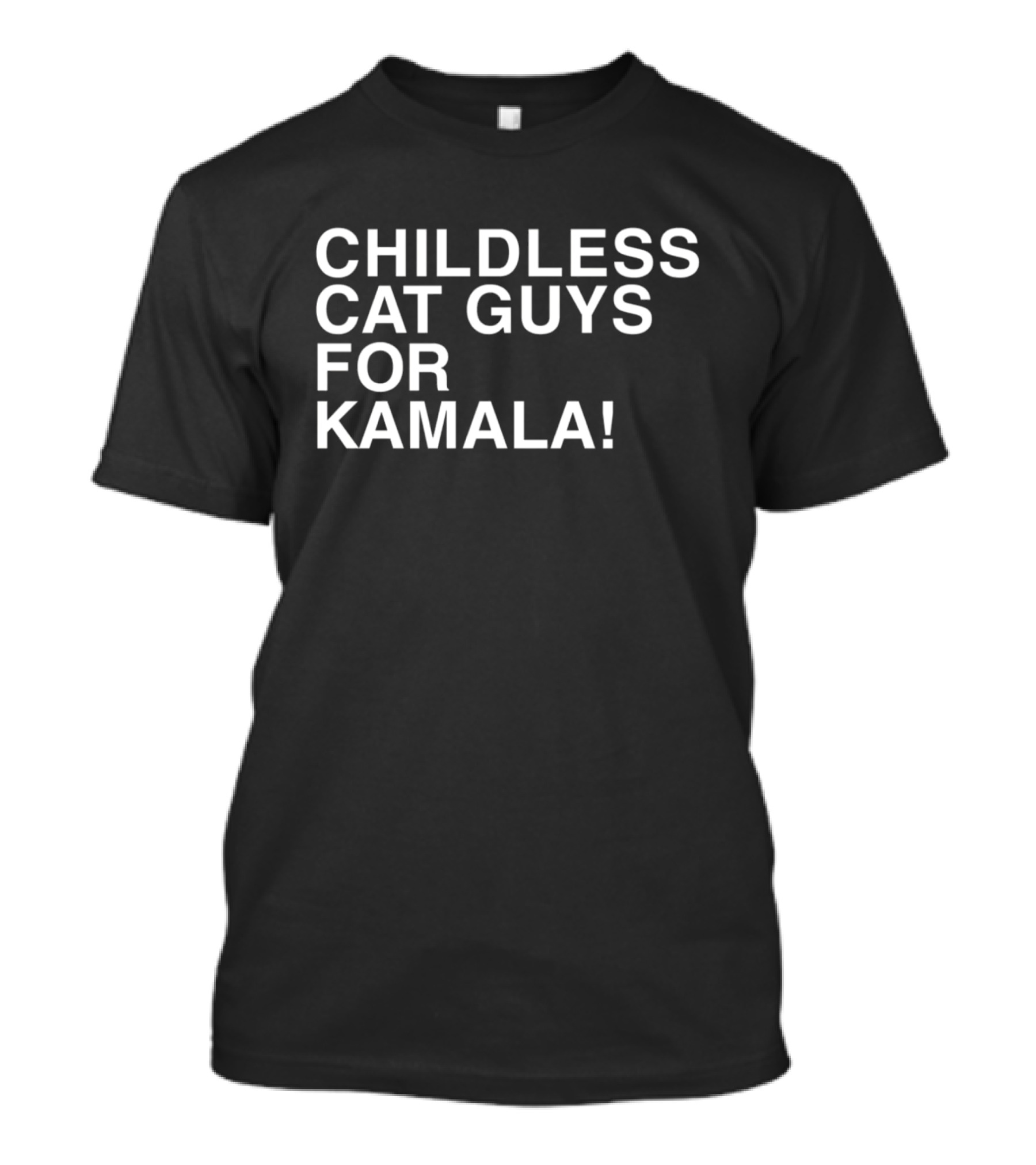 Childless Cat Guys Supporting Kamala Enthusiastically T-Shirt