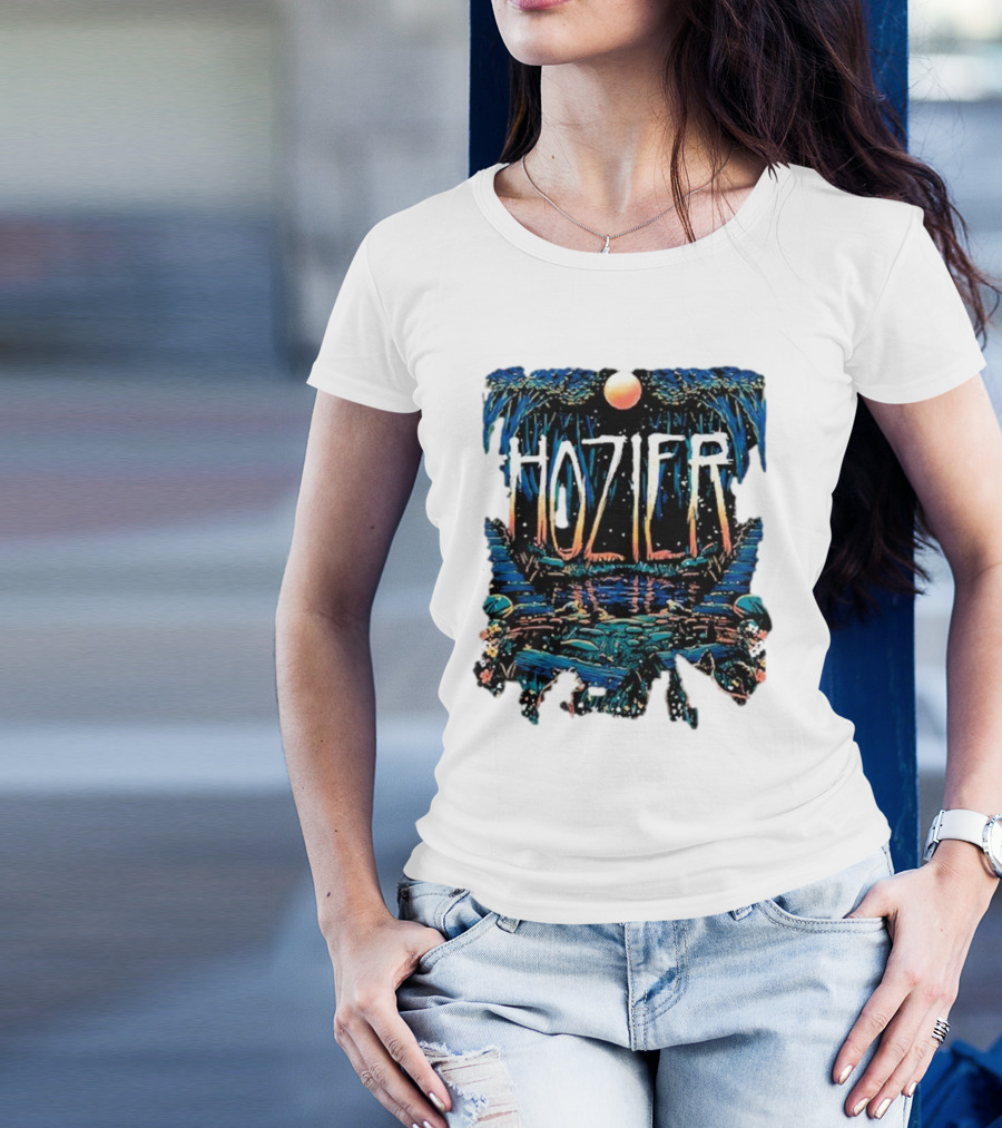 Hozier Show 2024 Saint Paul MN Scenic Lake Moonlit Grove T-Shirt