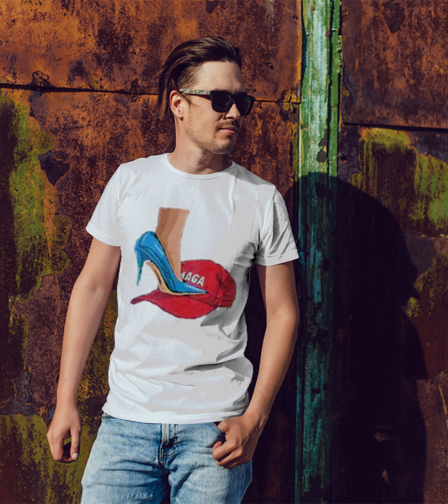 Kamala Harris Heels Crushing Red MAGA Hat T-Shirt