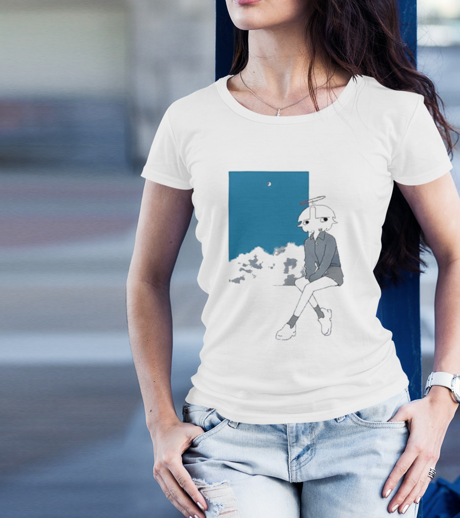 Chew Chew Store Shining Sitting By The Blue Window T-Shirt
