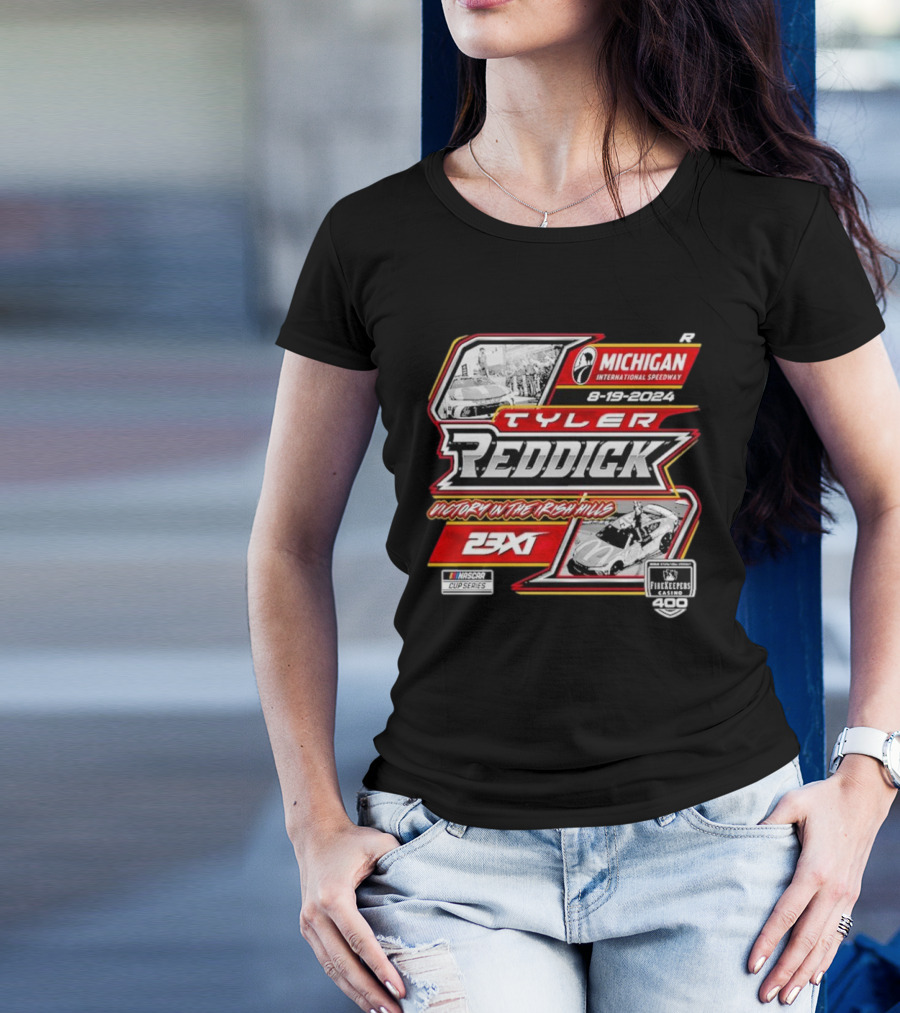 Tyler Reddick 23XI Racing Victory In The Irish Hills Michigan International Speedway 8-19-2024 NASCAR Cup Series FireKeepers Casino 400 T-Shirt