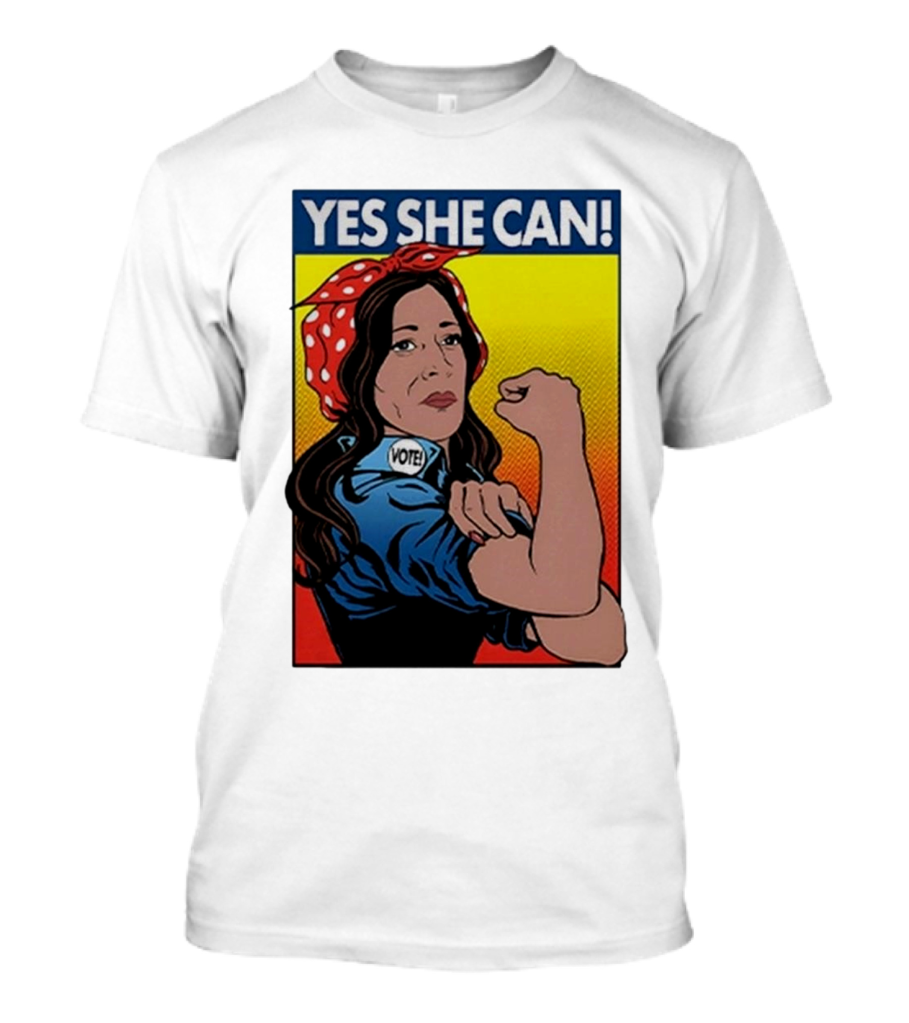 Yes She Can Vote Kamala Harris 2024 Rosie The Riveter T-Shirt