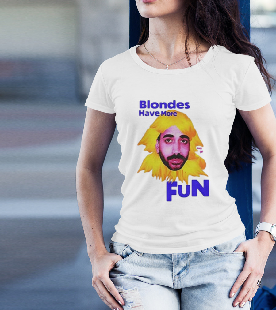 Blondes Have More Fun Face Yellow Hair T-Shirt