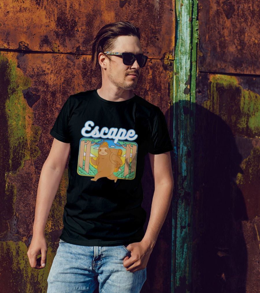 Escape The Ordinary Sloth Walking Through Nature T-Shirt