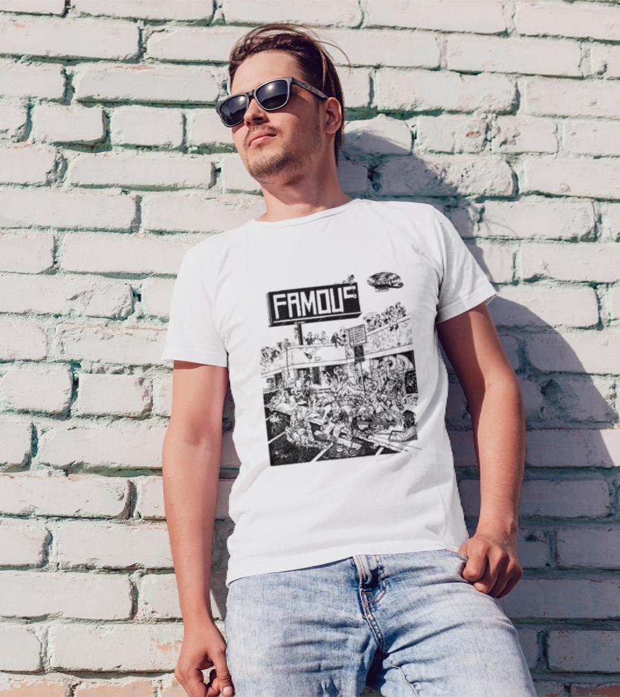 Famous Stars Chaos Scene In Urban Streetscape T-Shirt