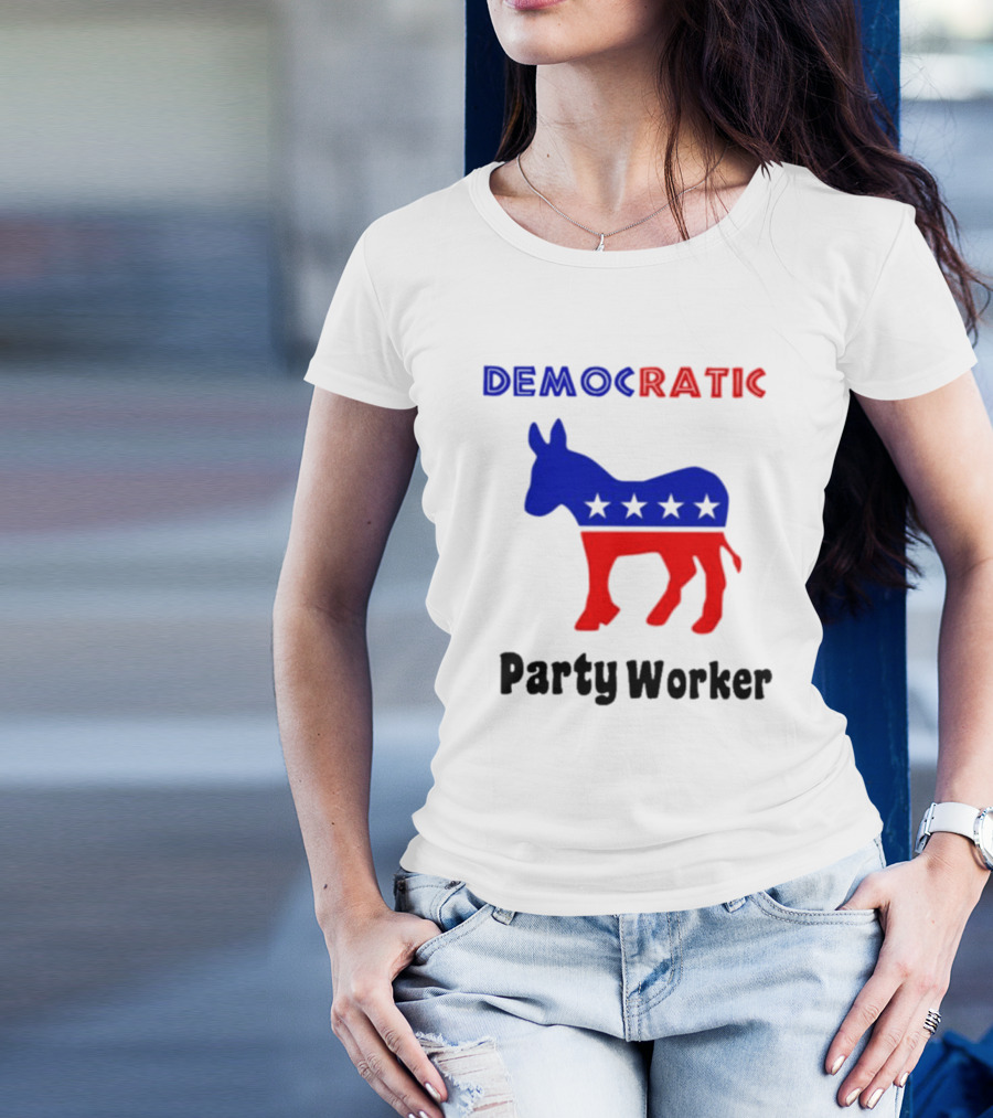 Democratic Party Worker Donkey Emblem T-Shirt