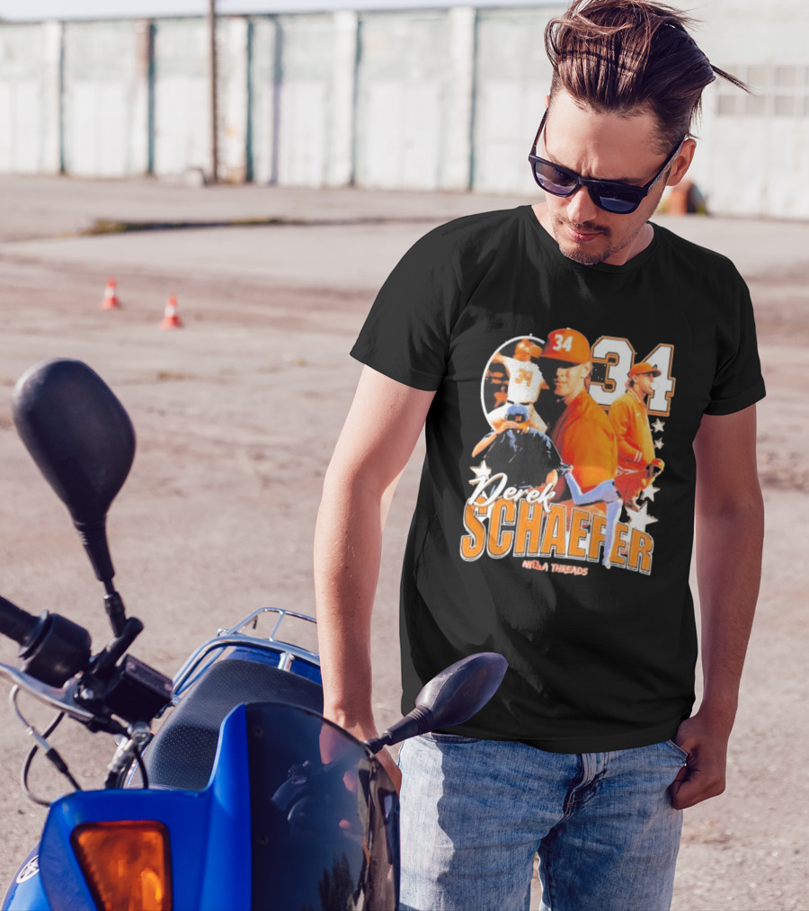 Derek Schaefer 34 Ninja Threads Baseball Star Athletic T-Shirt