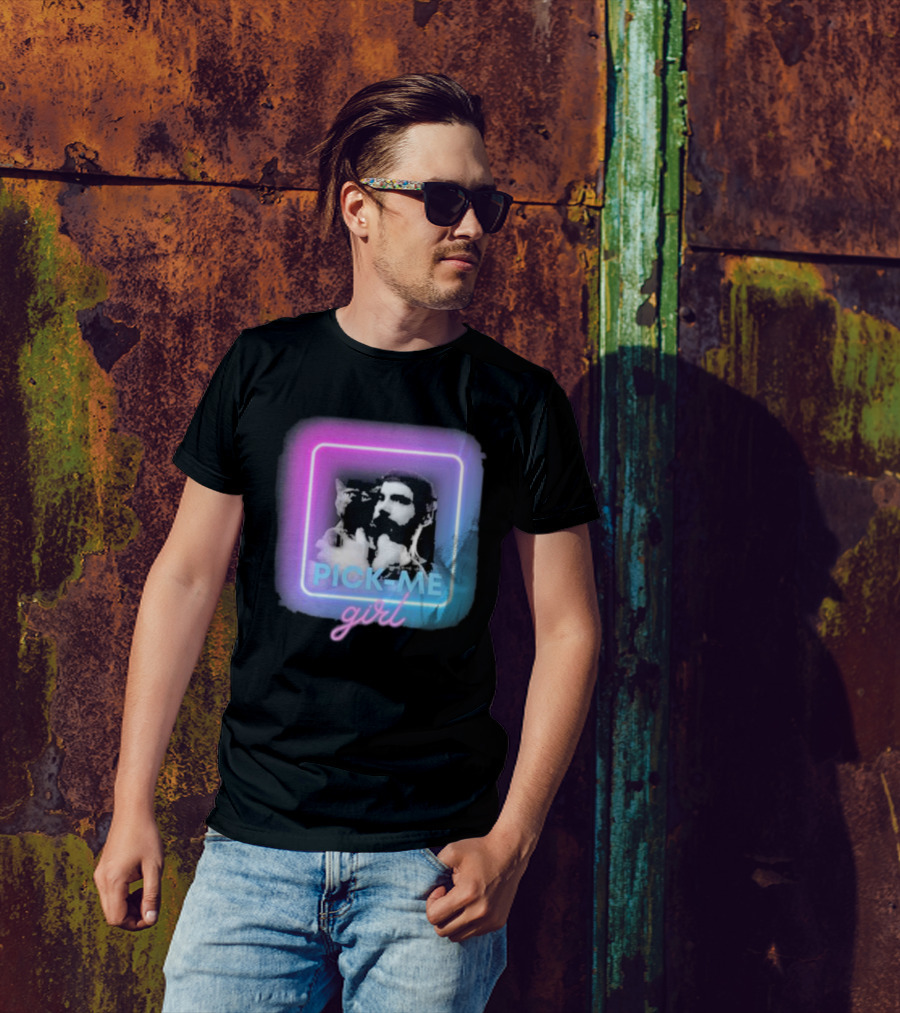 Pick Me Girl Neon Cat Square T-Shirt