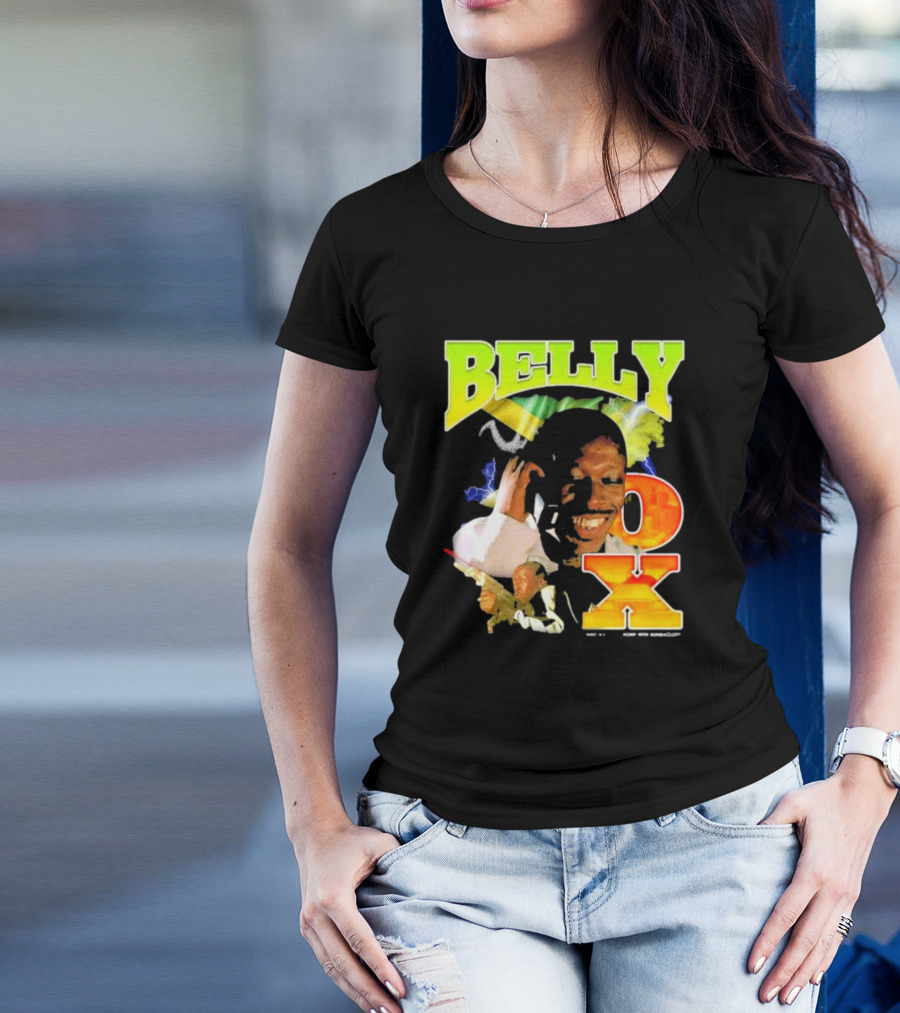 BELLY OX Romp With Bumbaclot Smiling Man With Phone And Gun T-Shirt