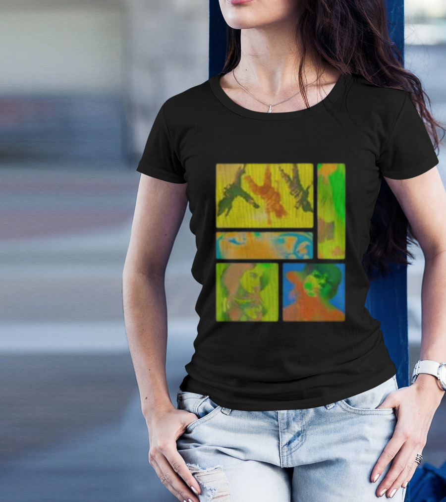Billie Eilish Birds Of A Feather Collage Thermal Multicolor Portraits T-Shirt