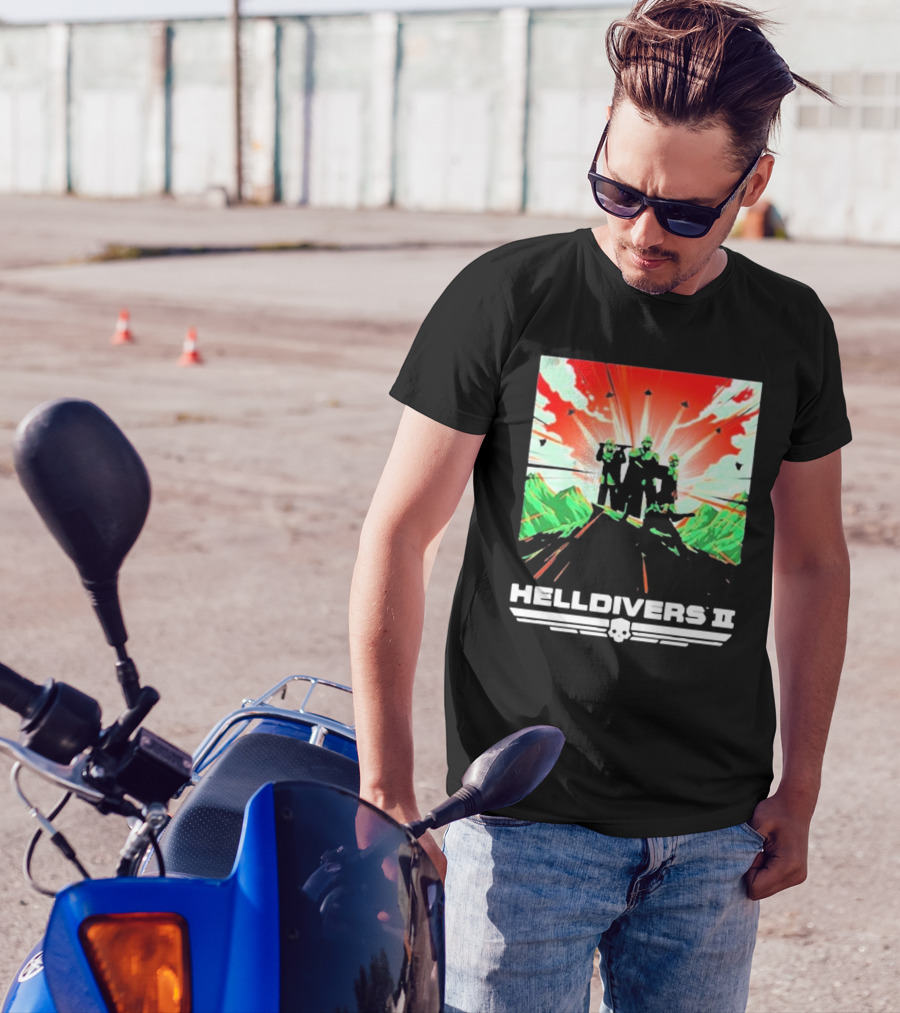HELLDIVERS II Colorful Video Game Artwork T-Shirt