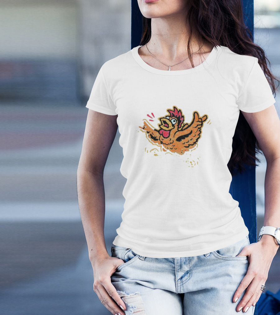 Hype-hens Primary Illustrated Cartoon Chicken T-Shirt