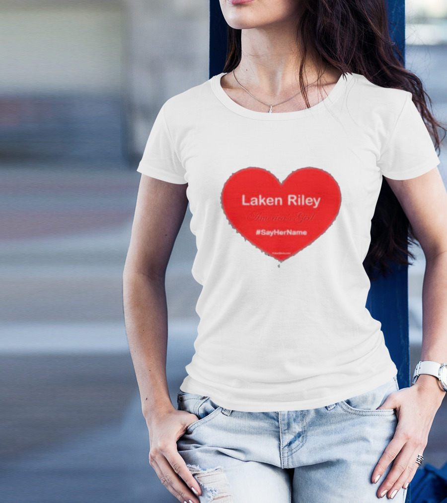 Laken Riley America's Girl #SayHerName Heart T-Shirt