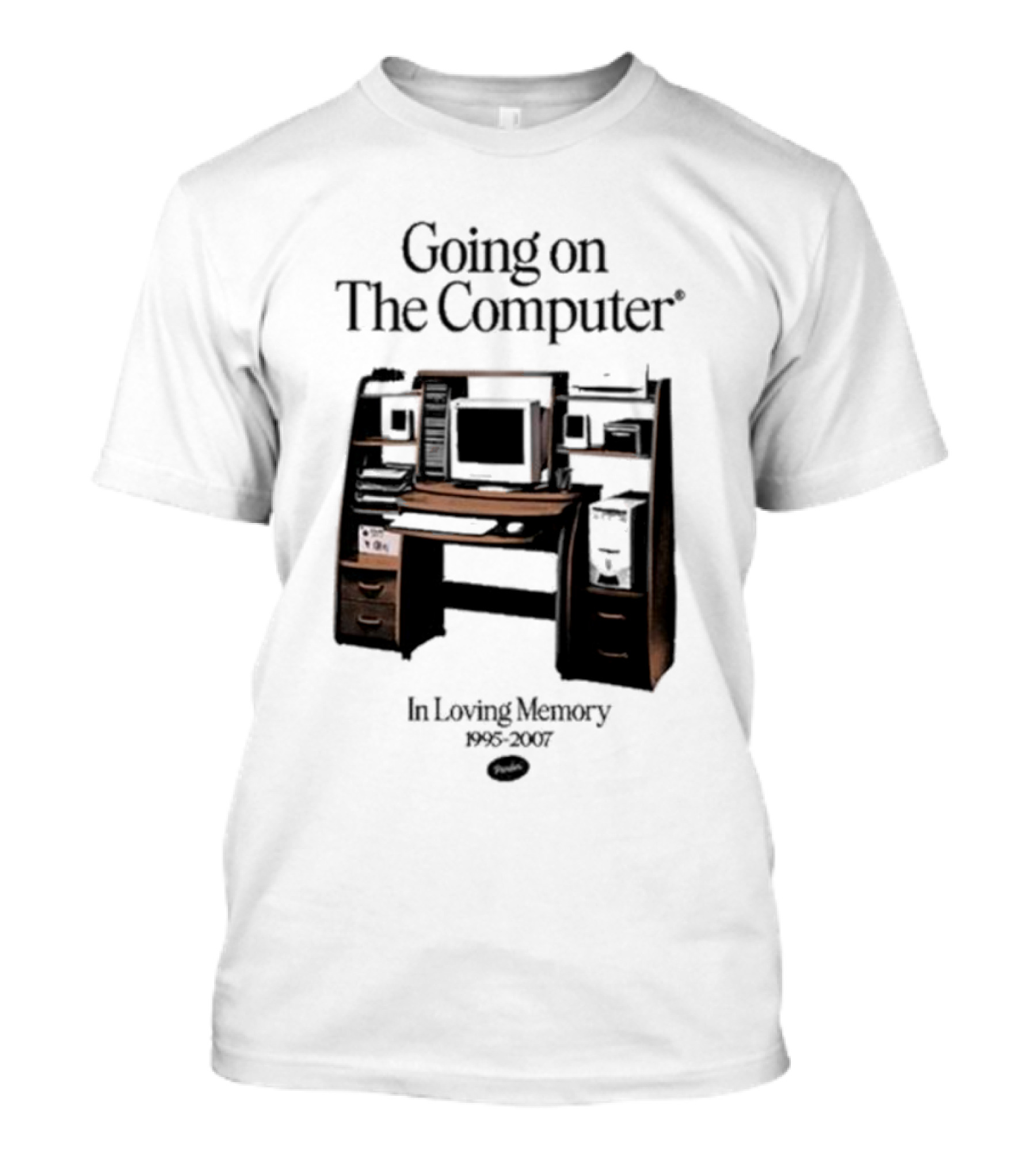 Going On The Computer In Loving Memory 1995-2007 Computer Desk Setup T-Shirt
