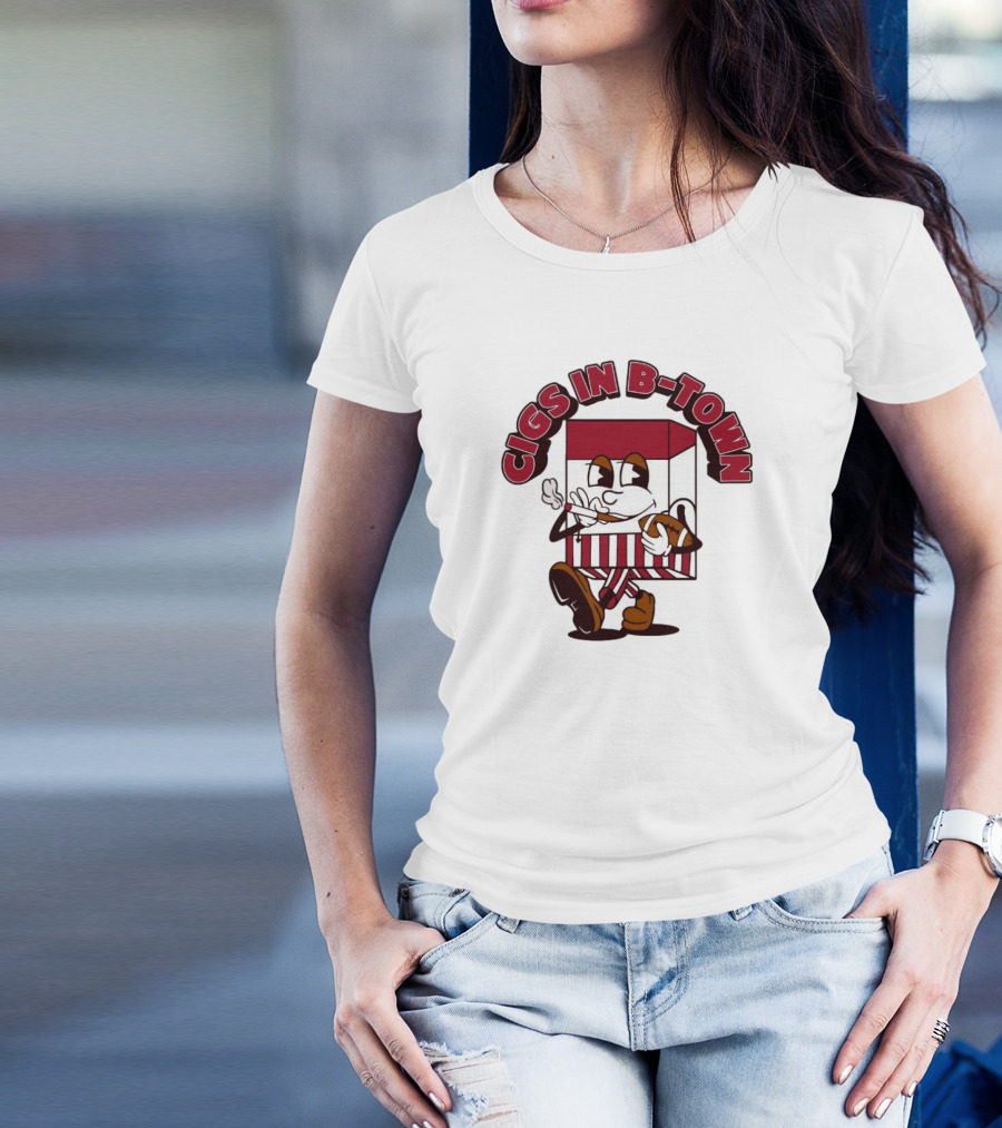 Store Cigs In B-Town Cartoon Smoking Pack T-Shirt