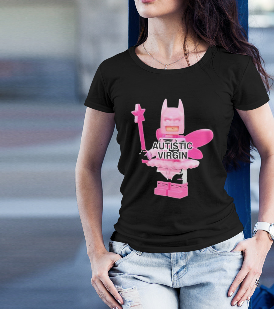 Autistic Virgin Pink Lego Fairy Batman T-Shirt
