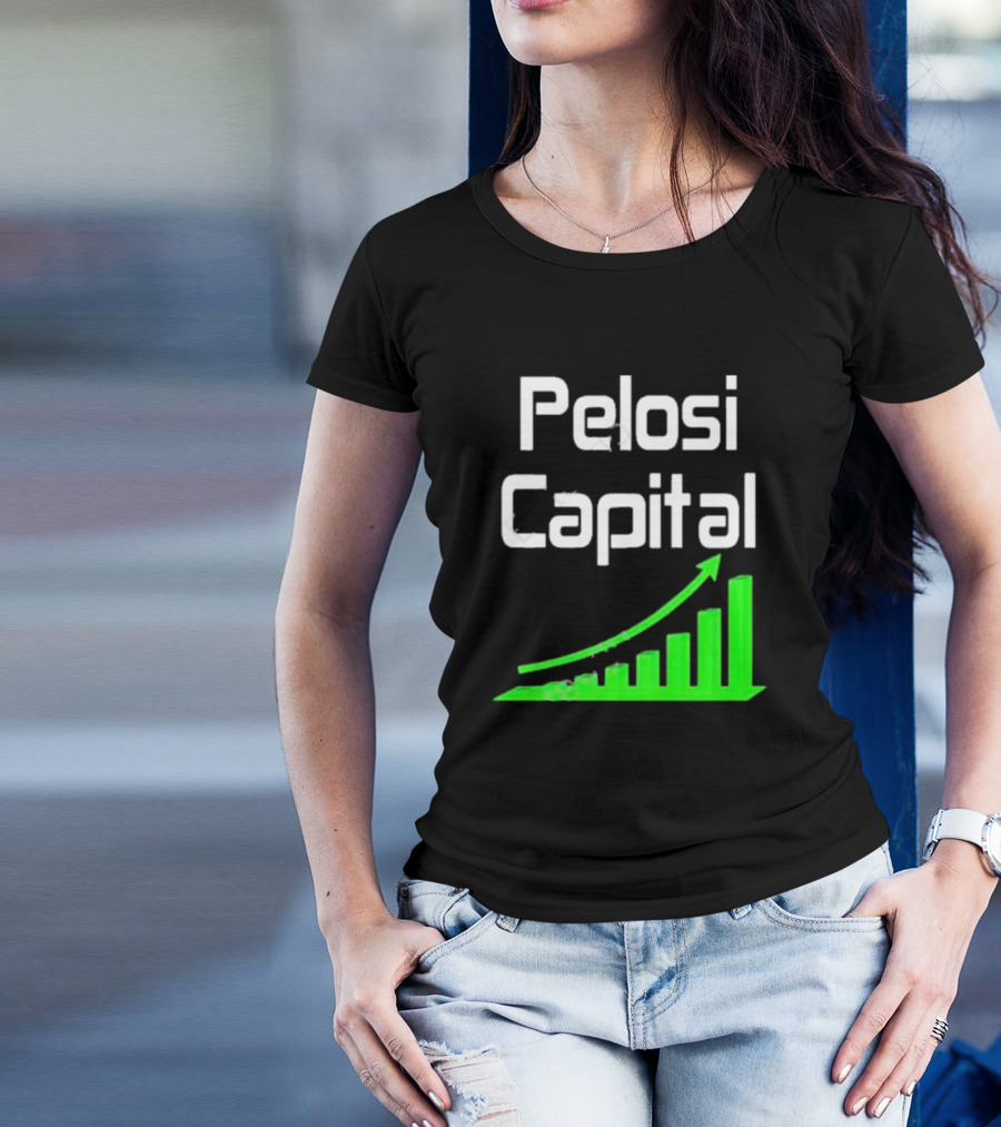 Liathetrader Pelosi Capital Green Arrow Graph T-Shirt