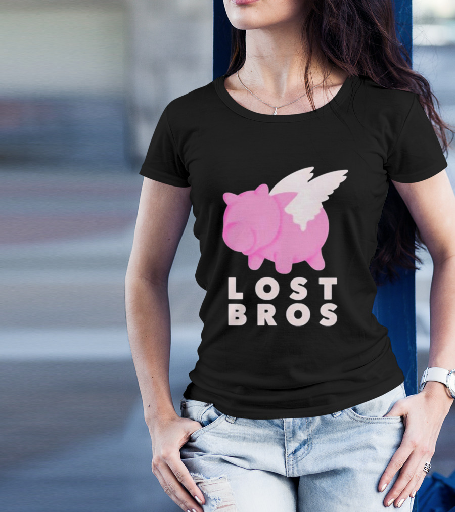 Lost Bros When Hamm Flies Pig With Wings T-Shirt