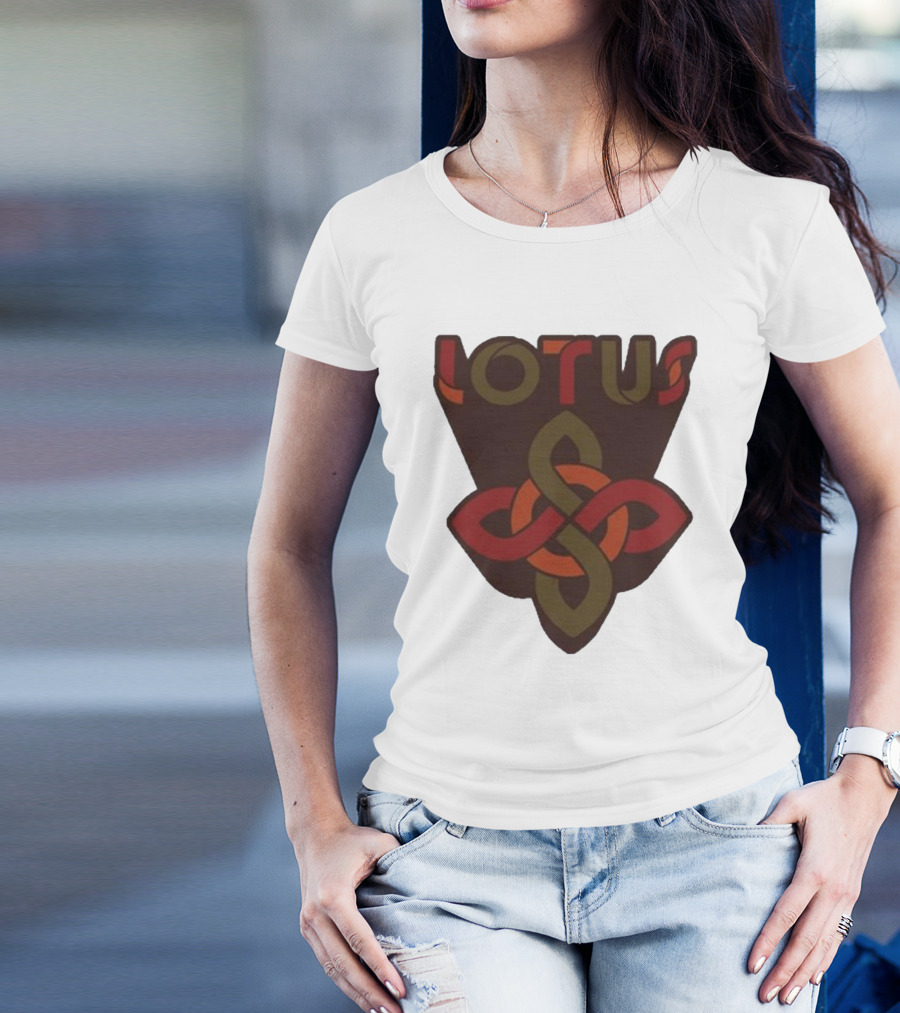 Lotus Celtic Knot Brown Red Green T-Shirt