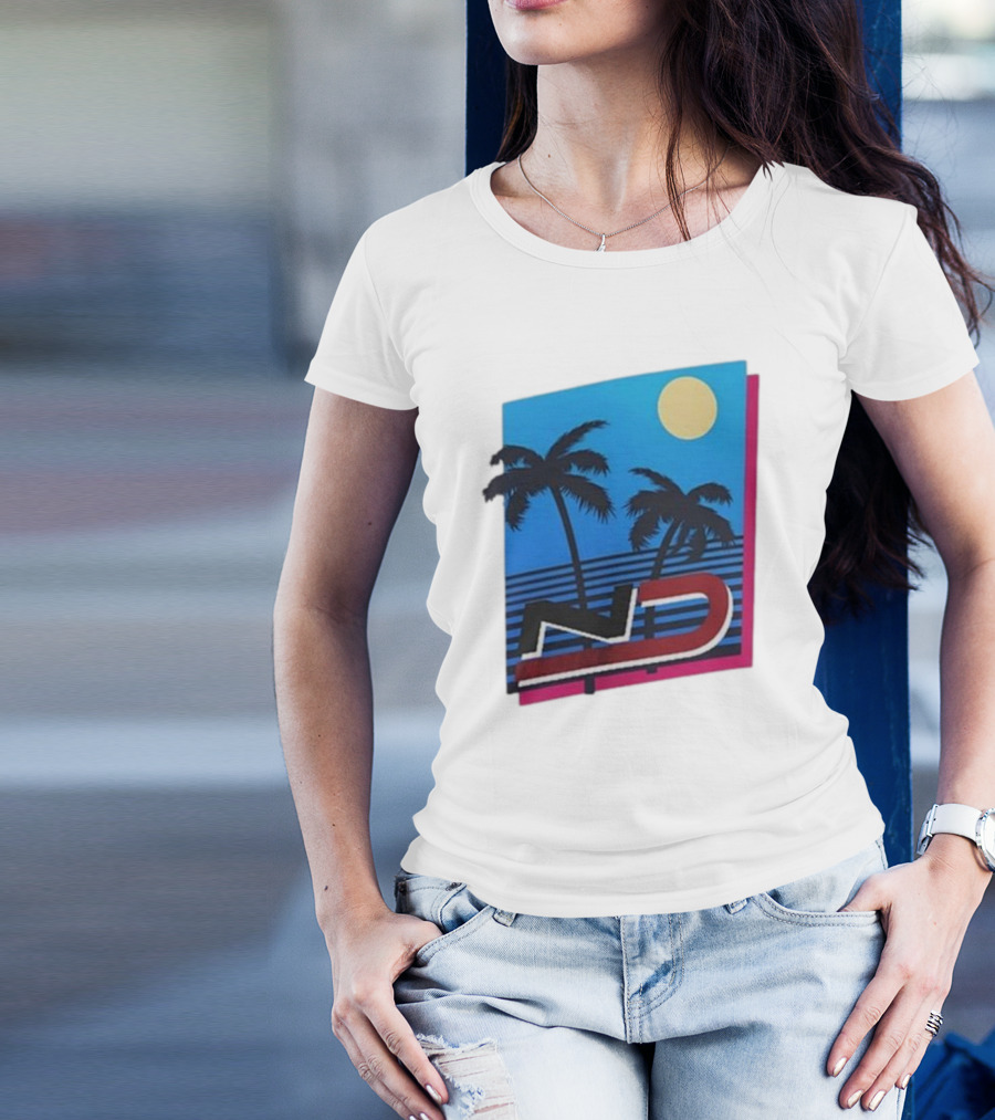 ND Natalie Decker Sunshine Season Palm Trees Moonlit Vibes T-Shirt