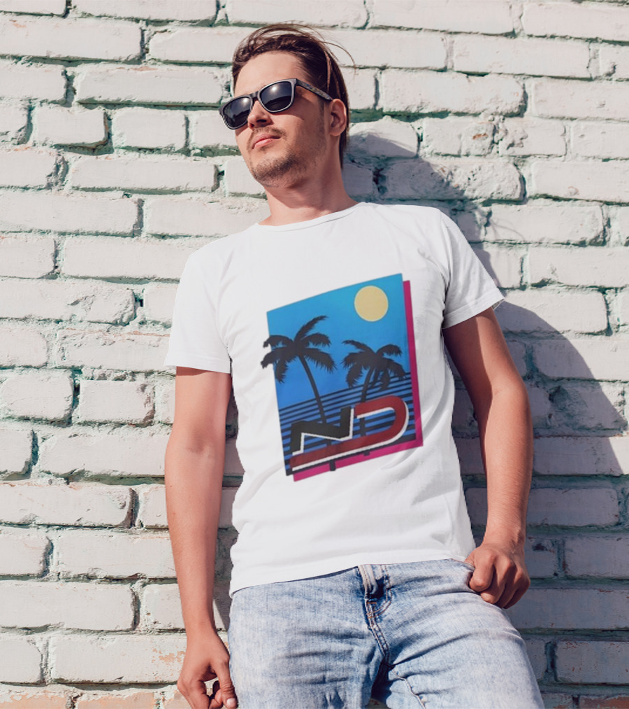 ND Natalie Decker Sunshine Season Palm Trees Moonlit Vibes T-Shirt