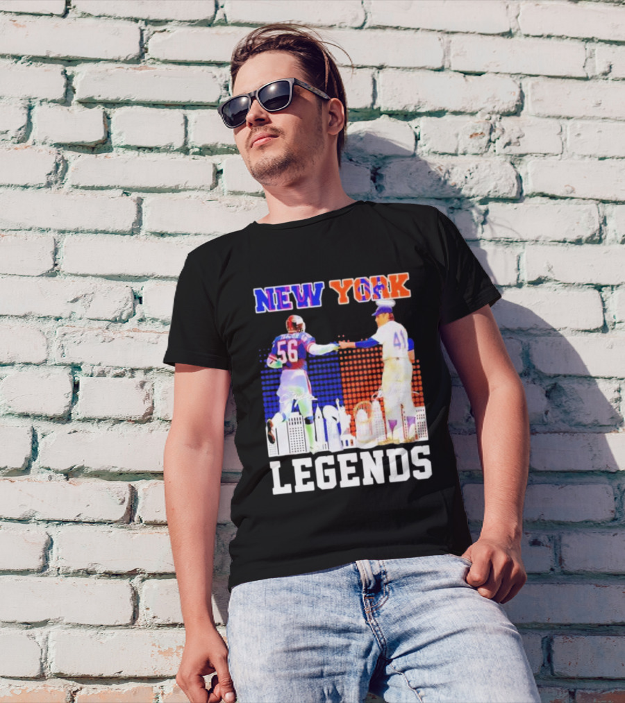 New York Lawrence Taylor Tom Seaver Legends Signatures T-Shirt